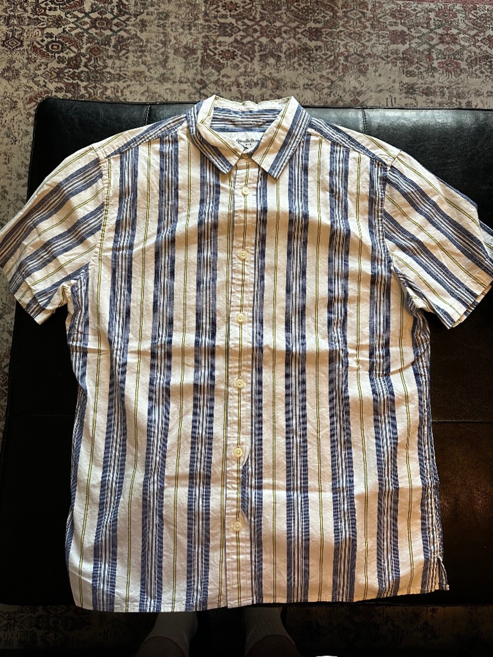 Goodfellow Striped shortsleeve Button-Down